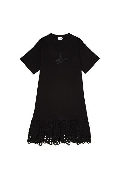 Beymen Club Siyah Taşlı Kuş Logolu Mini Elbise - 7