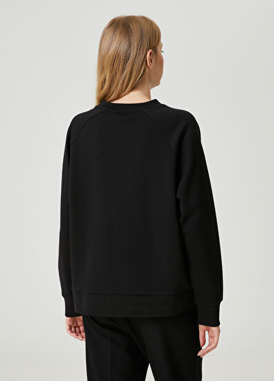 Black Patent Leather Stripe Sweatshirt Beymen Club Black Patent Leather Stripe Sweatshirt - 6