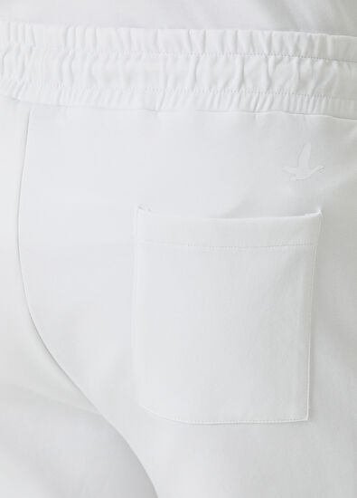 Beymen Club Beyaz Beli Kordonlu Şeritli Jersey Şort - 5