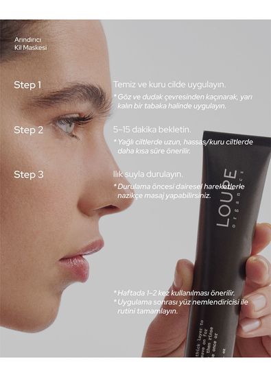 Loupe Clay Mask Sebum Düzenleyici Arındırıcı Kil Yüz Maskesi 50 ml - 5
