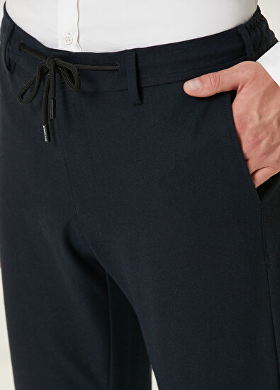 Beymen Club Navy Blue Belted Chino Trousers - 4