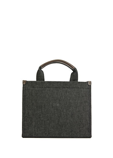 Beymen Club Lacivert Kabartma Logo Kadın Denim Çanta - 4