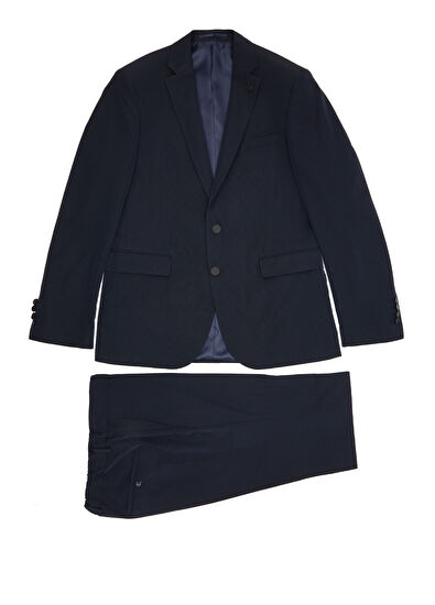 Beymen Club Drop 6 Slim Fit Lacivert Gofreli Takım Elbise - 11