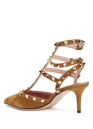 Valentino Garavani Rockstud Dark Beige Women's Leather High Heels - 3