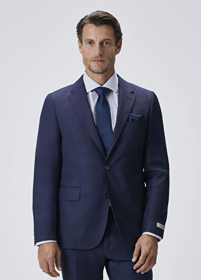 Drop 7 Lacivert Yün Takım Elbise - Görsel 4