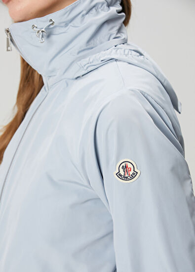 Enette Mavi Kapüşonlu Kısa Parka - Görsel 7