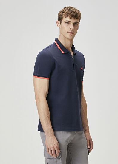 Beymen Club Navy Blue Coral Polo T-Shirt - 3