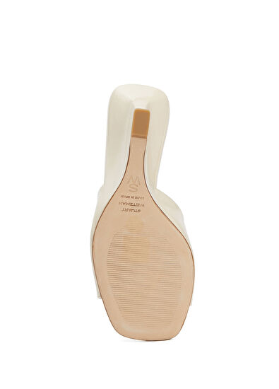 Stuart Weitzman Vinnie Ecru Women's Slippers - 5