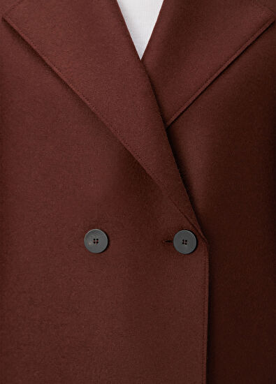 Harris Wharf London Cognac Double-Breasted Wool Coat - 5