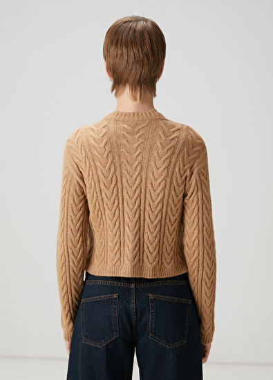 Camel Balıksırtı Desenli Hırka Beymen Club Camel Balıksırtı Desenli Hırka - 4