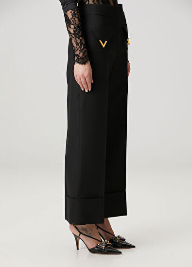 VGold Siyah Yün Pantolon - Görsel 5