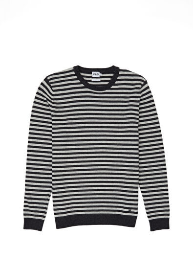 Beymen Club Gray Striped Sweater - 5