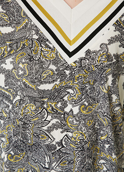 Beymen Club Ekru Şal Desenli Kazak - 5