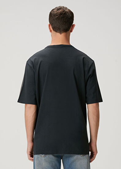 McQueen Siyah Colorblocked Detaylı T-shirt - 4