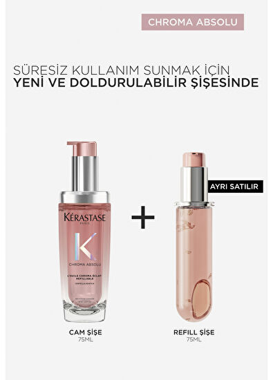 Kerastase Chroma Absolu L'Huile Chroma Eclat Yeniden Doldurulabilir Saç Yağı 75 ml - 5