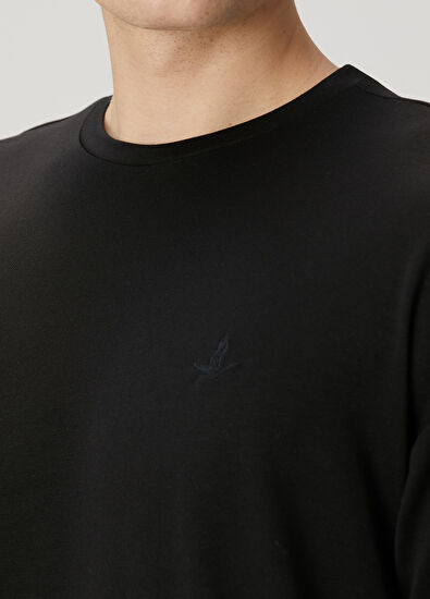 Beymen Club Black Logo Embroidered Oversized T-Shirt - 5