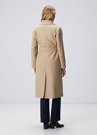 Network Taş Kaşmir ve Yün Karışımlı Manto - 6