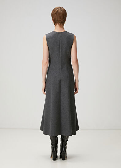 Beymen Club Dark Grey Midi Dress - 4
