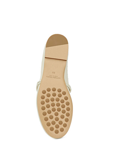 Bottega Veneta Lucia Ekru Deri Babet - 5