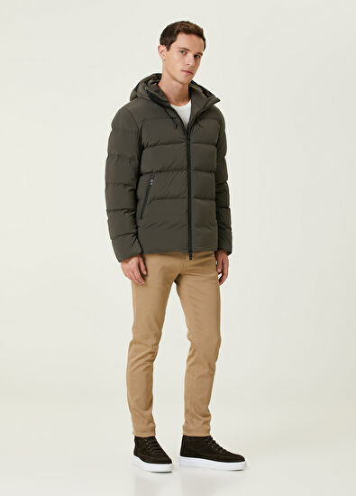 Beymen Club Haki Kapüşonlu Puff Mont - 3