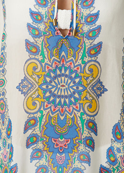 Etro Çok Renkli Şal Desenli Midi Plaj Elbisesi - 5