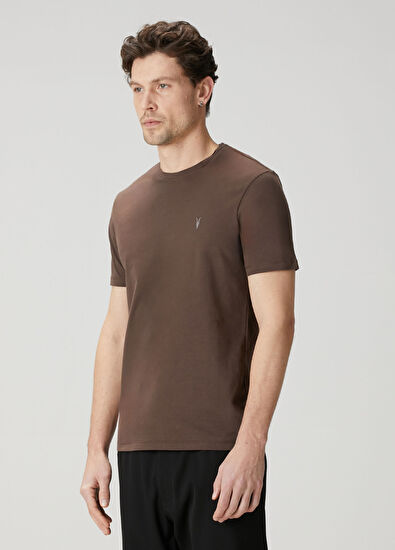 AllSaints Brace Brown Basic T-Shirt - 3