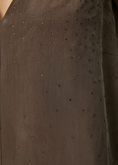 Beymen Club Kahverengi Hotfix Taşlı Bluz - 7