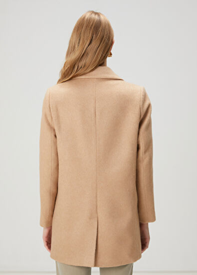 Beymen Club Camel Double-Breasted Coat - 5