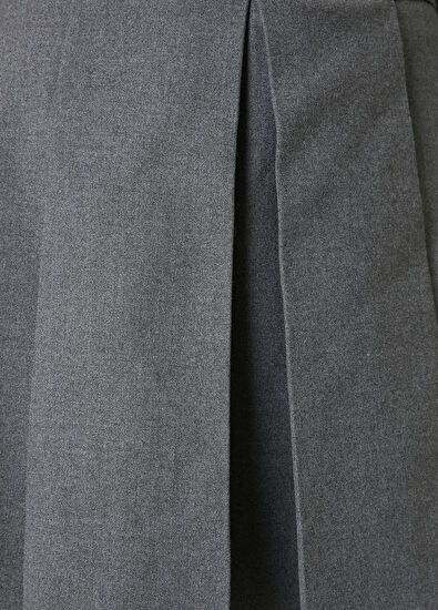Beymen Club Grey Melange Pleated Mini Skirt - 5
