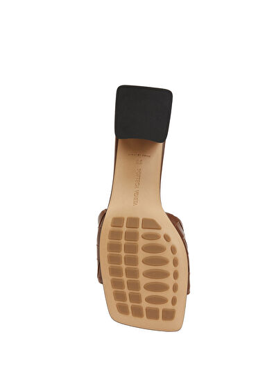 Bottega Veneta Parco Dark Brown Women's Leather Slippers - 5