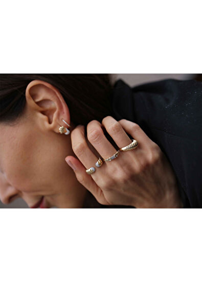 Mon Cher Dia 14 Ayar Kadın Altın Yüzük - Görsel 5