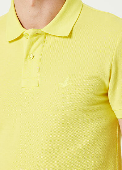 Beymen Club Slim Fit Neon Sarı Polo Yaka T-shirt - 5