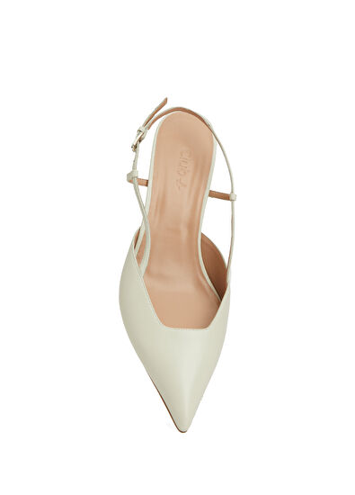 Beymen Club Ecru Leather Heels - 4