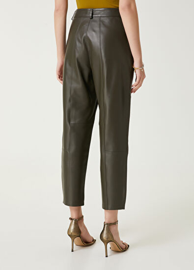 Beymen Club Haki Deri Pantolon - 6