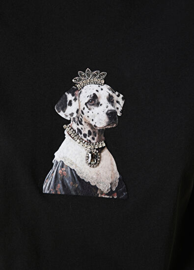 Beymen Club Siyah Dalmaçyalı İşlemeli T-shirt - 5