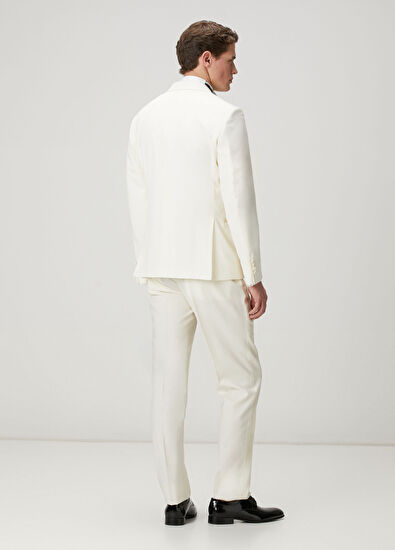 Beymen Club Off-White Wool One-Button Tuxedo - 5