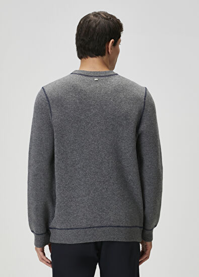 Beymen Club Lacivert Gri Çift Taraflı Kazak - 5