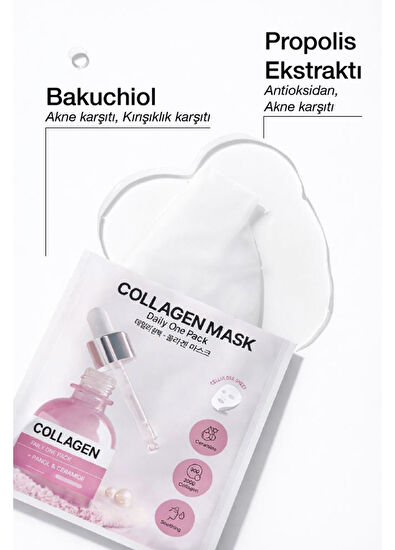 Dermal Collagen Mask Kuru ve Yorgun Ciltler İçin Nemlendirici ve Canlandırıcı Kolajen Kore Maskesi 23 gr - 4