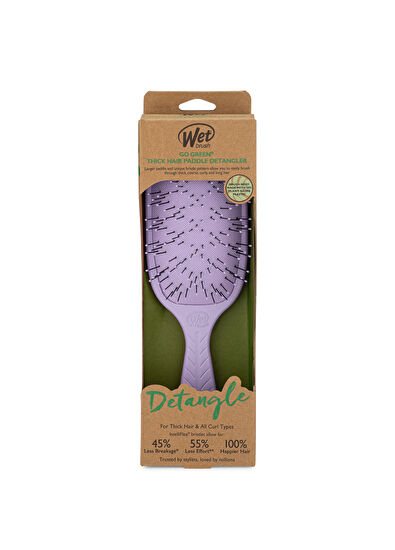 Wet Brush Go Green Paddle Detangler Lila Kalın Telli Saçlar İçin Geniş Saç Fırçası - 5