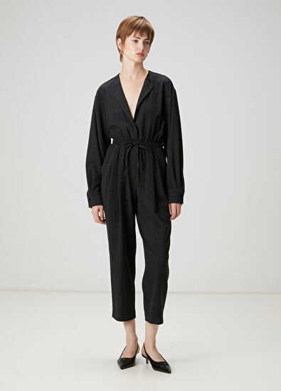 Beymen Club Siyah Çizgili Tulum - 3