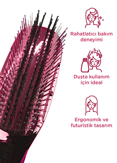 FENDA Professional 4-Pin Compact Pink Hair Brush - 4