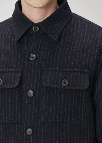 Beymen Club Smoked Line Patterned Outer Shirt - 6