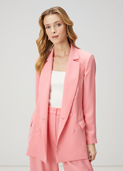 Beymen Club Pembe Kruvaze Blazer - 5