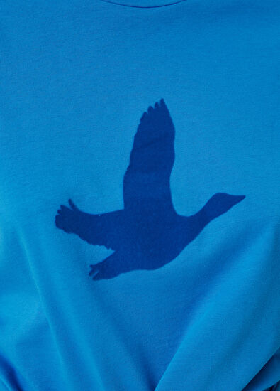 Beymen Club Mavi Bisiklet Yaka Tonal Logolu T-shirt - 5