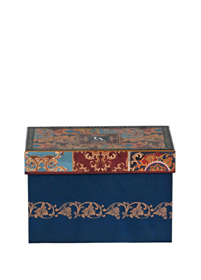 Lucky Art Clarissa Renkli Barok Desenli Bone China Porselen Kulplu Kavanoz - 4