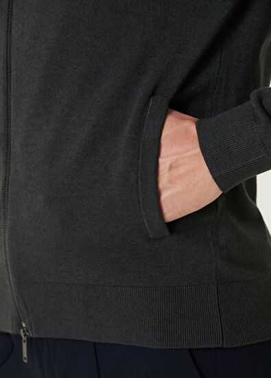 Beymen Club Antrasit Basic Triko Hırka - 7