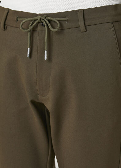 Beymen Club Haki Beli Kordonlu Örme Chino Pantolon - 4