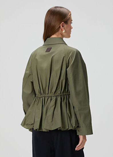 Haki Deri Yağmurluk - Görsel 5