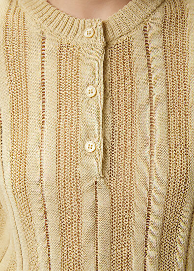 Beymen Club Dark Beige Openwork Sweater - 6