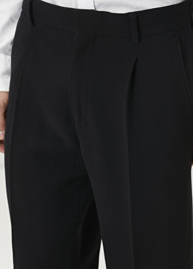 Beymen Club Siyah Pilili Crinckle Yün Pantolon - 4